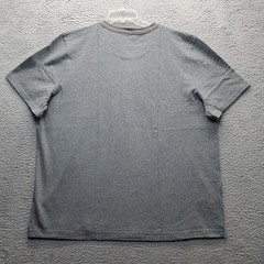 L.L. Bean Signature Shirt Men XXL Gray Heather Slim Fit Short Sleeve Henley Neck