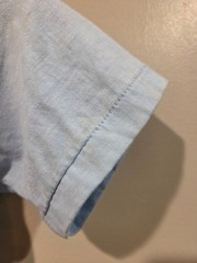 True Vintage Tin Grins are In 70s Tee Single Stitch Small Blue Braces Shirt VTG