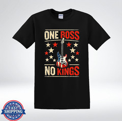Rock Guitar Shirt One Boss No Kings Music Lover T-Shirt