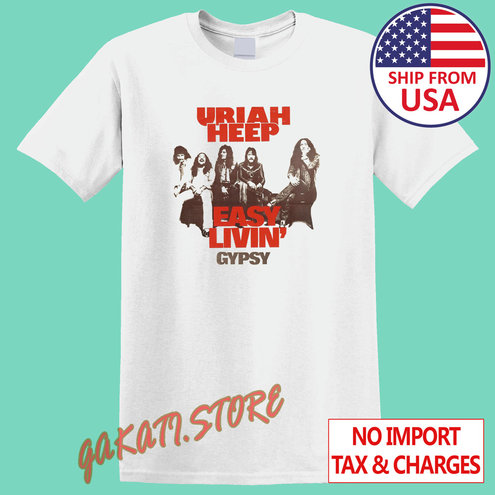 Uriah Heep Easy Livin Gypsy Men’s White Size S-5XL