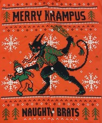 Merry Krampus Naughty Brats Gorgeous Christmas Button-Up Shirt 3XL