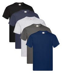 Fruit Of The Loom 61082 Men’s Original Crew Neck Tee 5 pack T-Shirts