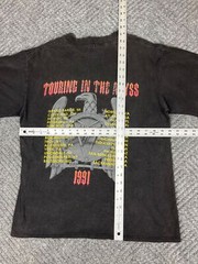 Vintage 1991 Slayer Touring In The Abyss T Shirt Adult Large Black Faded RARE