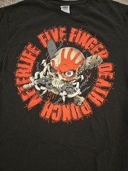FIVE FINGER DEATH PUNCH T SHIRT LARGE AFTERLIFE WORLS TOUR