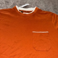 Craft + Flow Mens Pocket T Shirt Small Orange Casual Streetwear Tee NWT