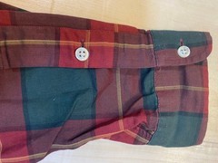 Ralph Lauren Blake Checked Long Sleeve Shirt M Green/Red 100% Cotton For 14Y+ J