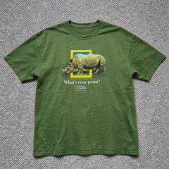 National Geographic Rhino Whats Your Point T Shirt Unisex