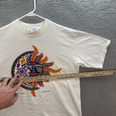 Vintage Yazbek Shirt Adult Large White Aztec Nature Grunge Skater Thrasher Y2K