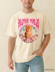 Alpha Male Funny Kitten Ironic Cat Comfort Tee