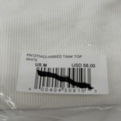 Todd Snyder Tank Top Mens m White Ribbed Tank Top KN1270422 Pima Cotton Modal