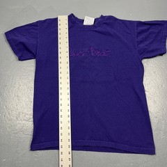 Vintage 90s Russell Athletic Embroidered Tshirt Purple Medium Single Stitch VTG