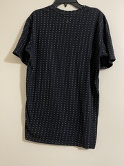 Rag & Bone Short Sleeve Geometric Dot Pattern Tshirt Tee Black Sz S