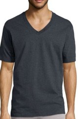 Stafford 3-Pack Men’s Heavy Weight 100% Cotton V-Neck T-Shirt Black-Grey