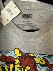 Marvel Men’s Avengers Graphic Logo T-Shirt Gray Crew Neck Short Sleeve L