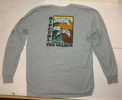 Rip Curl The Search Long Sleeve T-Shirt Men’s Large Gray Surf Graphic Tee Beach