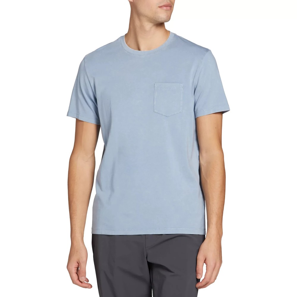 VRST Men’s Essential Acid Wash Pocket Tee, Muted Denim, Sz- S