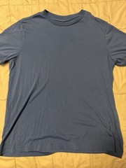 George Men’s Blue Solid Crew Neck T-Shirt XL Short Sleeve Cotton Jersey