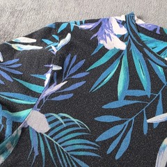 Hollister Must Have Collection Curved Hem Tee T-shirt Mens M Black Floral Ombre