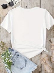 Women’s Printed Shirt Fashion Floral Print T-Shirt Casual T-Shirt Top Pullover♮