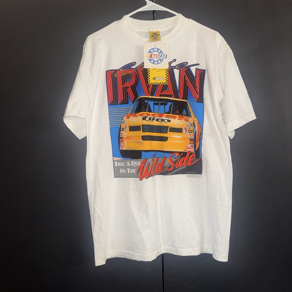 Vtg 1993 Ernie Irvan Kodak Film Nascar Racing Wild Side T Shirt Men’s L Rare NWT