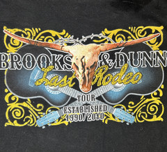 Brooks and Dunn x Billabong T-Shirt Adult 2X Last Rodeo Tour Gun Holes accent