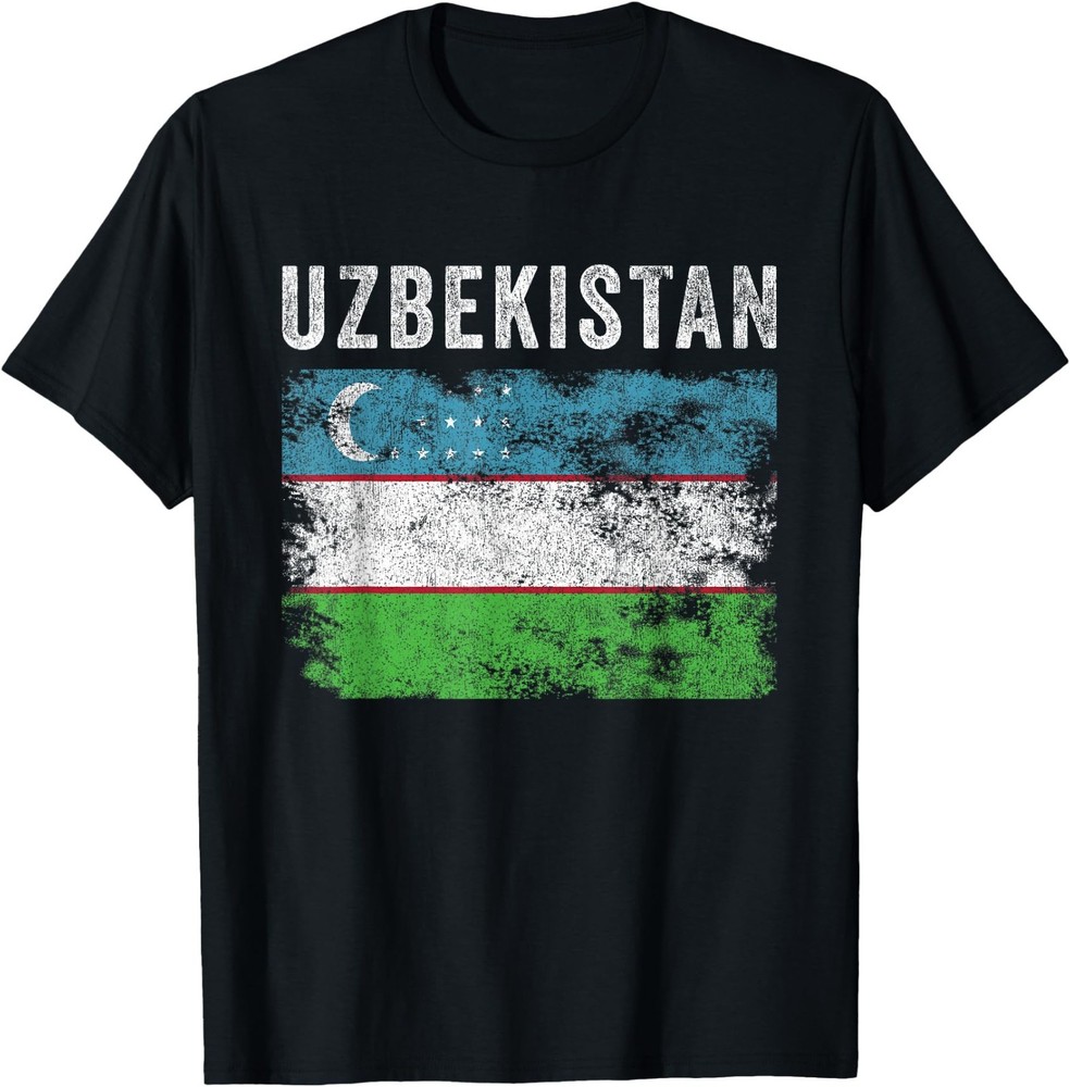 Uzbekistan Flag Distressed Uzbekistani Flag T-Shirt