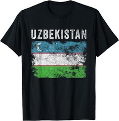 Uzbekistan Flag Distressed Uzbekistani Flag T-Shirt