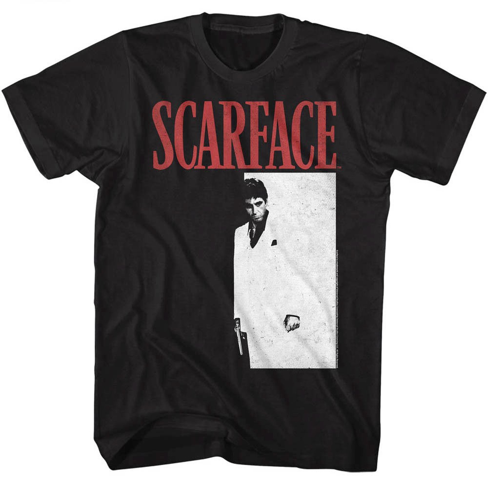 Scarface Tony Montana Men’s T Shirt Movie Poster Pacino Vintage Black Gangster