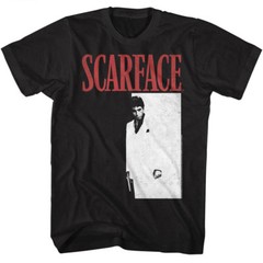 Scarface Tony Montana Men’s T Shirt Movie Poster Pacino Vintage Black Gangster