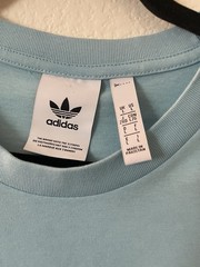 adidas Originals Trefoil Logo T-Shirt Crew Neck Short Sleeve Cotton Knit Blue L