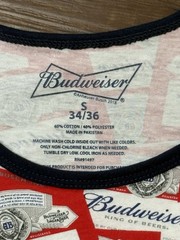 Budweiser Pocket Tank Top Y2K Americana Graphic Beercore Festival S