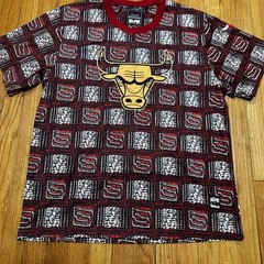 Chicago Bulls Two Hype Original 90’s Kente Letter Performance T-Shirt 2XL Men’s
