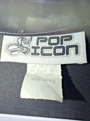 Vintage Pop Icon S/S Shirt Black Foil w/ Blue Lightning Panels 90’s USA Large