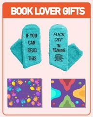 Reading Socks with Gift Box, Book Socks Women, Book Lover Gifts for Women, Fu…