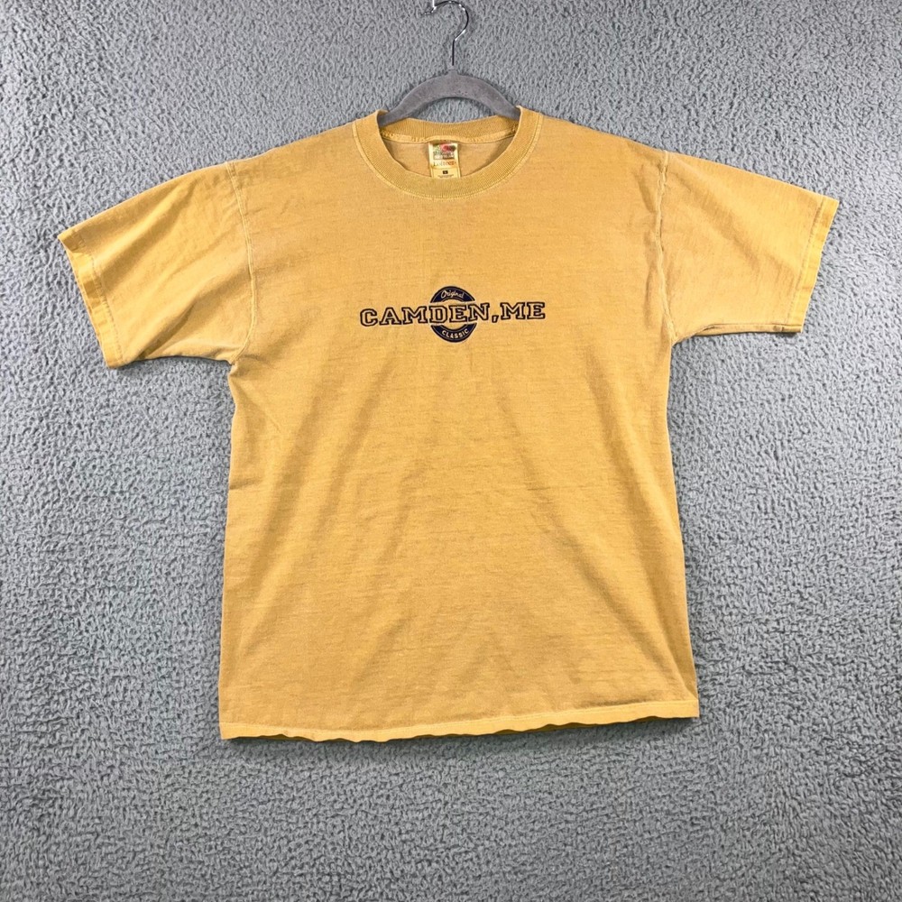 VTG Fruit of the Loom Camden ME Classic T Shirt Men Large Y2K Retro