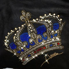 New Fashion Trend Crown Hot Diamonds Rhinestones Summer Luxury Men T-Shirt