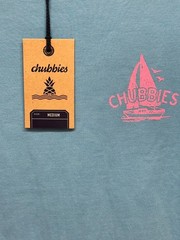 Chubbies Graphic Tee Shirt Mens Medium Blue The Weekend Has Arrived Beach Retro