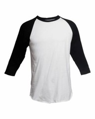 Tultex Unisex Ringspun USA Cotton/Polyester Fine Jersey Raglan T-Shirt – 245