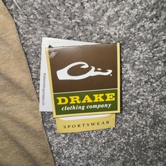 Drake Waterfowl Long Sleeve Pocket T-Shirt Men Circle Mallard Graphic Tan XL NEW