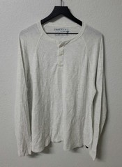 Faherty Cloud Cotton Henley Shirt Heathered Beige Pullover Men’s XL