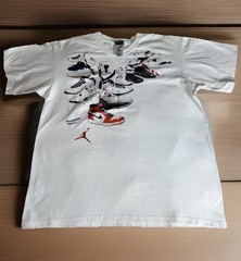 Rare Vintage Air Jordan Retro History Shirt Nike Size M Jordan 1 Bred Basketball