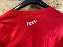 Milwaukee Tool T Shirt Tee Shirt Short Sleeve Red White Print Men’s 3XL ⭐️NEW⭐️