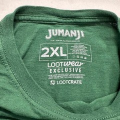Jumanji Mens 2XL T-Shirt Green Loot Crate Exclusive Movie Graphic Retro Jungle