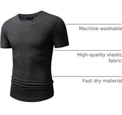 Muscle Shirts Short Sleeve Pack Of Two Size Large Blue And Gray