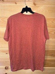 St Johns Bay Mens Medium Red HTR Short Sleeved Crewneck Tshirt With Pocket