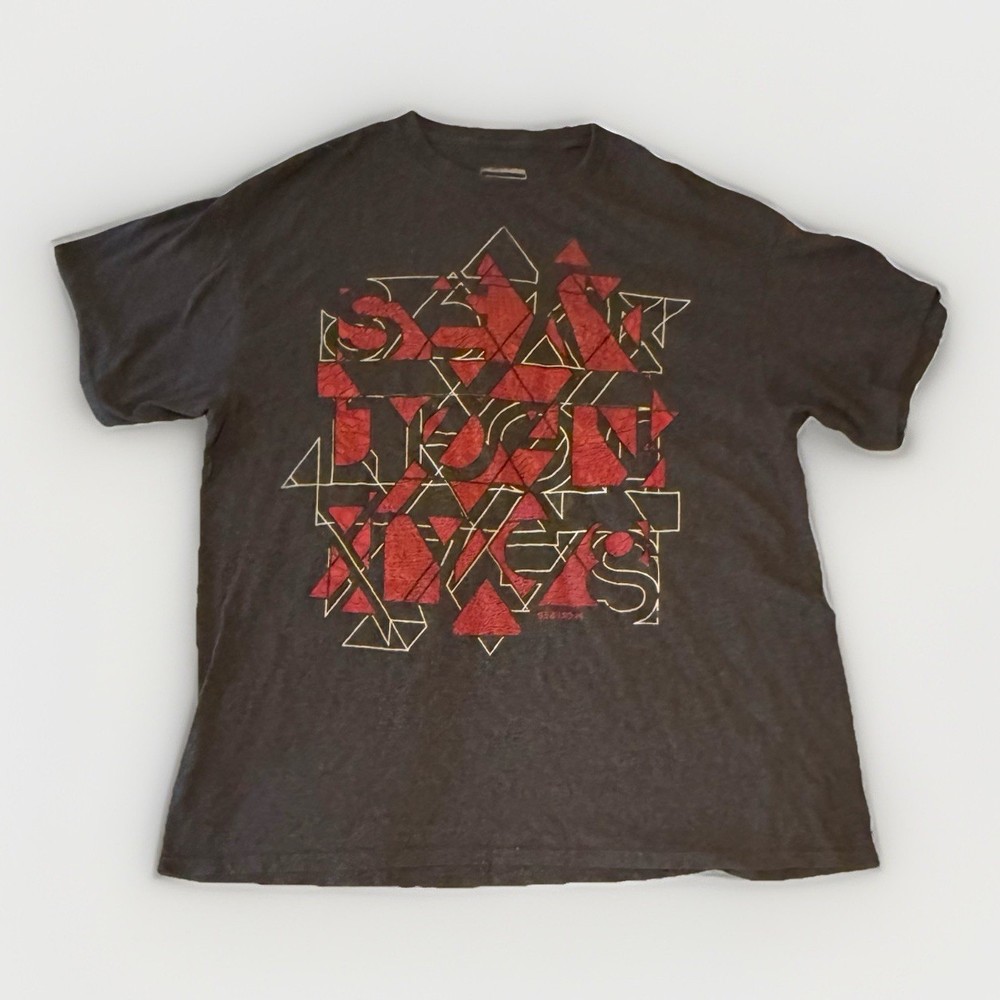 Sean John T-Shirt Mens Size XL | Charcoal Gray Graphic Tee | Soft Cotton Blend