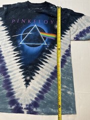 Pink Floyd T-Shirt Tie Dye Dark Side Of The Moon Size Medium Liquid Blue