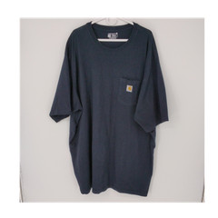 Carhartt Men’s 4XL Big & Tall Blue Loose Fit Pocket Logo Crew Neck T-Shirt