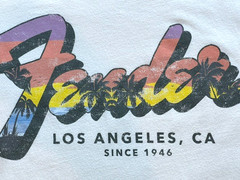 Goodfellow & Co Fender Los Angeles California T-Shirt Ivory Men’s Large