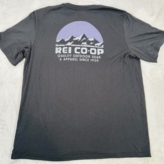 REI Co Op T Shirt Mens Large Black Mountains Outdoor Gear Hiking Bike Unisex